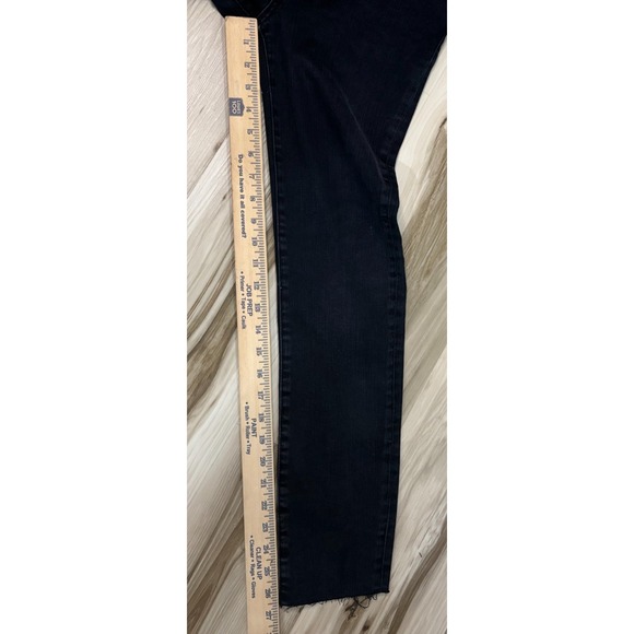 Marine Layer Jeans‎ Women's 26 Black Vintage Straight Raw Hem Stretch - Picture 9 of 12